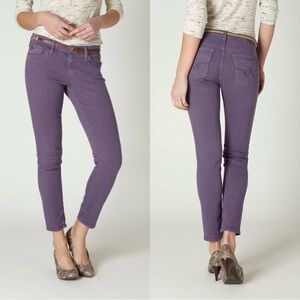 NWT AG Adriano Goldschmied Stevie Ankle Straight Jeans Purple Anthropologie 27
